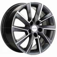 6*15 5*100 ET38 57,1 Khomen Wheels KHW1507 Gray-FP (Rapid/Fabia)