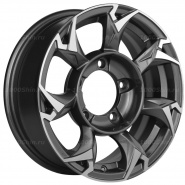 5,5*15 5*139,7 ET5 98,5 Khomen Wheels KHW1505 Gray-FP (Lada NIVA 4x4)