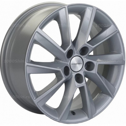 6*15 5*100 ET38 57,1 Khomen Wheels KHW1507 F-Silver (Rapid/Fabia) - 1