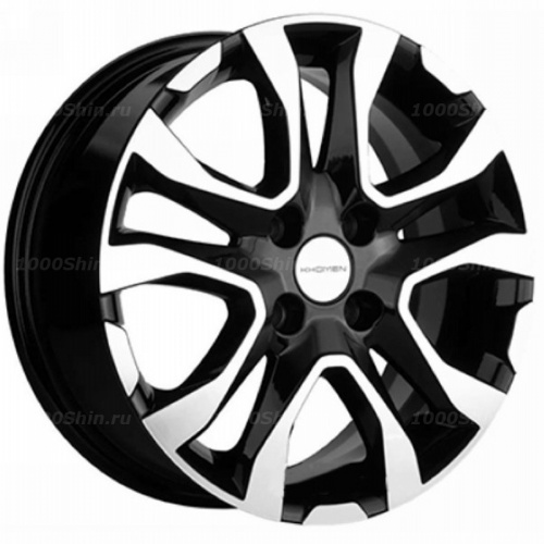6*15 4*100 ET50 60,1 Khomen Wheels KHW1503 Black-FP (Vesta) - 1