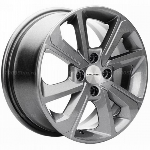 6*15 4*100 ET50 60,1 Khomen Wheels KHW1501 Gray (Vesta) - 1