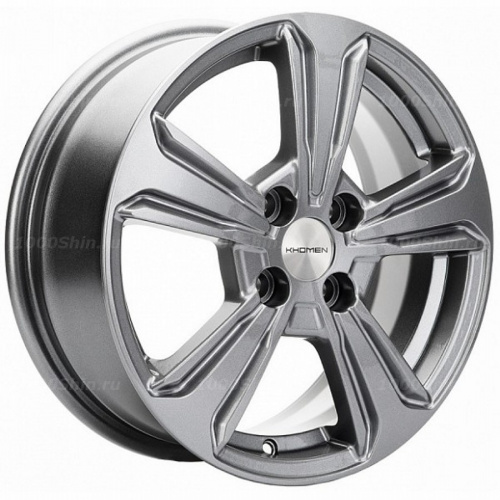 6*15 4*100 ET46 54,1 Khomen Wheels KHW1502 Gray (Rio/Solaris) - 1