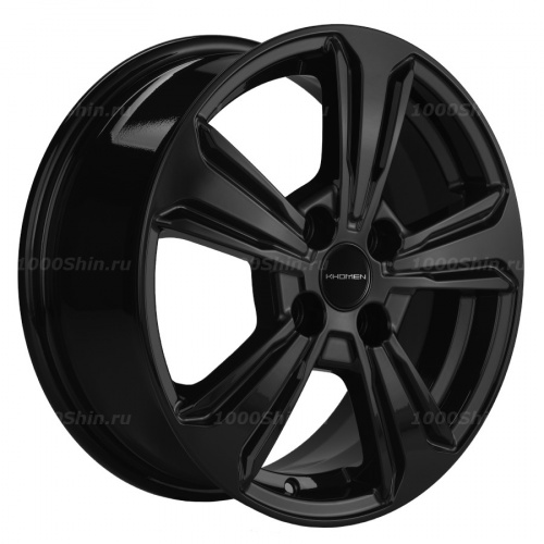6*15 4*100 ET50 60,1 Khomen Wheels KHW1501 Black (Vesta) - 1