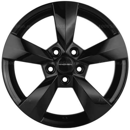 6*15 5*100 ET43 57,1 Khomen Wheels KHW1504 Black (Fabia) - 1